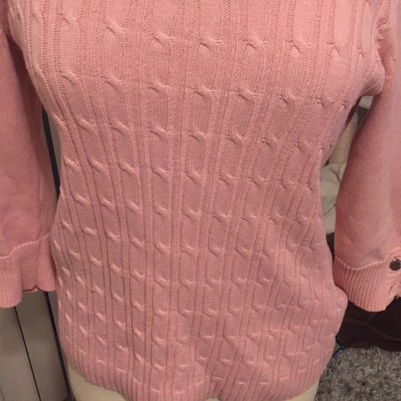 Liz Claiborne Pink Sweater Blouse - Picture 3 of 6